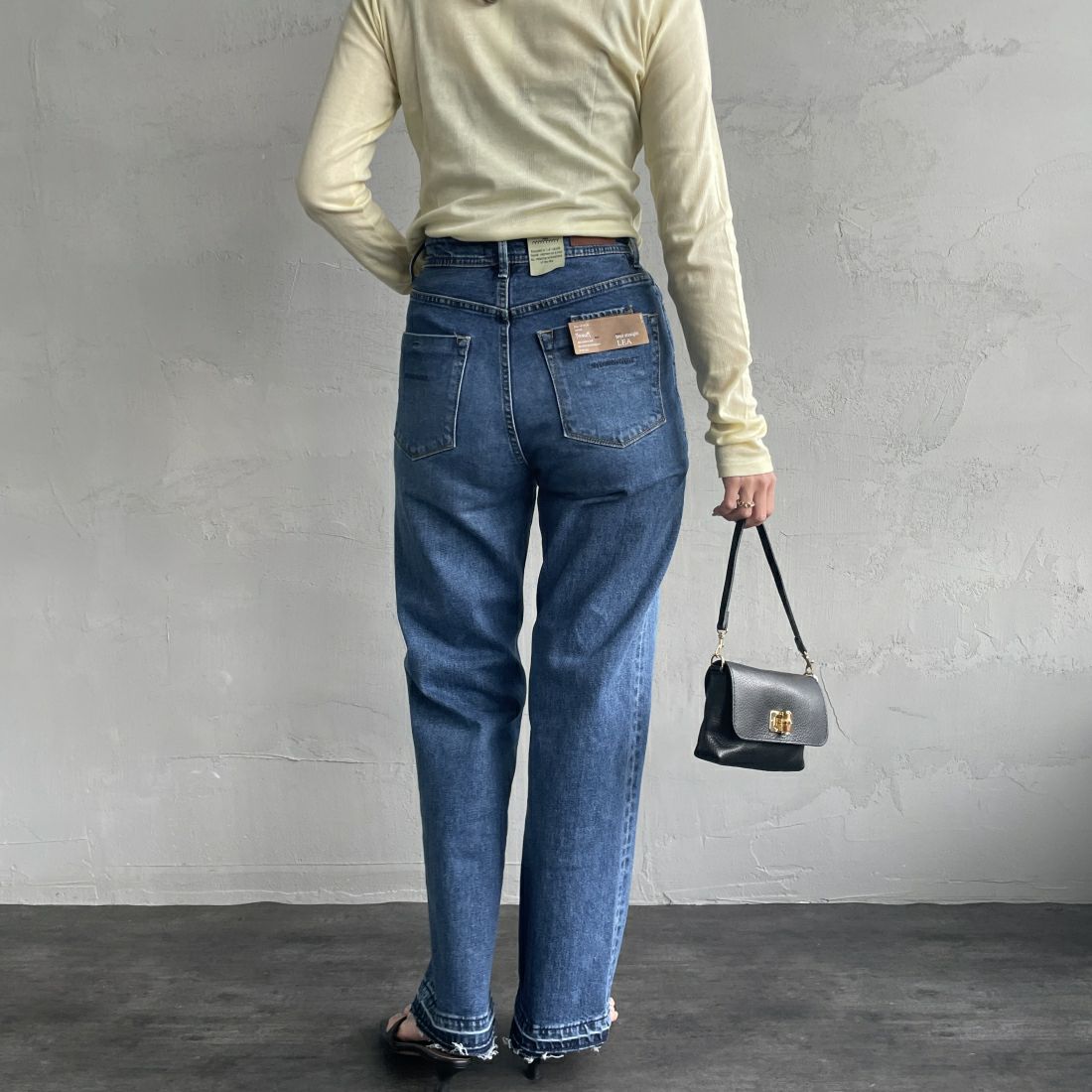 YANUK [ヤヌーク] ボーイズストレート LEA/レア [57141231] WFB&&モデル身長：163cm　着用サイズ：24&&