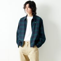 NAVY CHECK&&モデル身長：182cm 着用サイズ：L&&