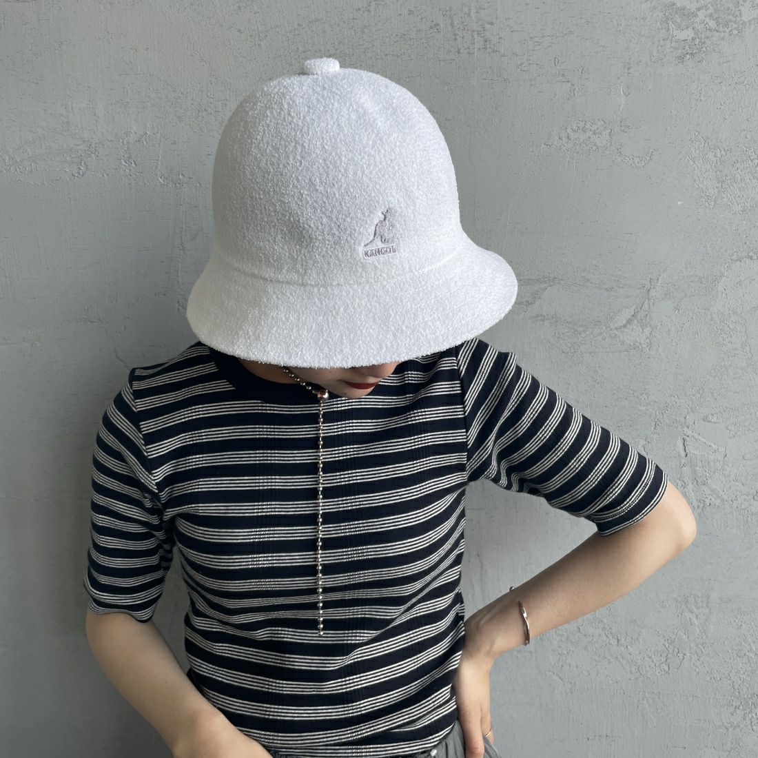 SALE‼️KANGOL ファーゴラ ベル型ハット パープル Mサイズ アンゴラ