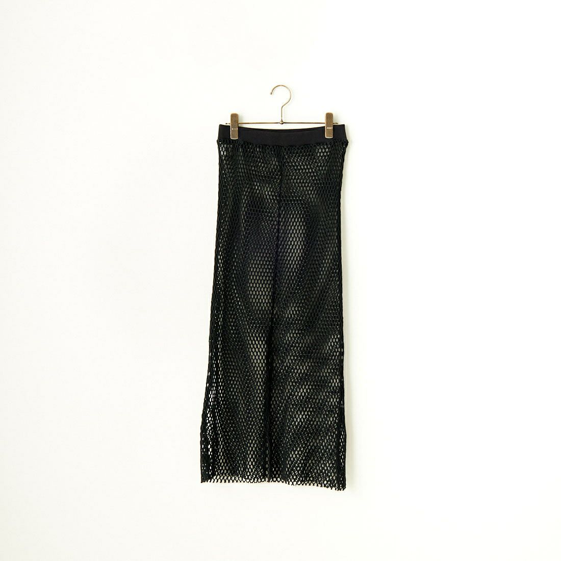 +81 BRANCA [ハチイチブランカ] ビッグメッシュロングスカート [81B-24SS-CS12] BLACK