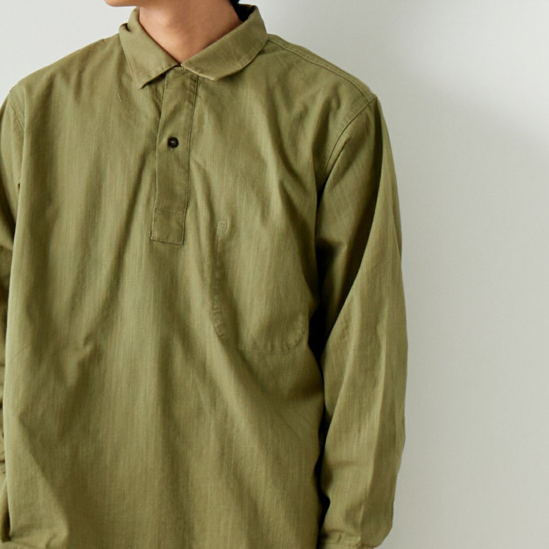 ARMY TWILL SANFORIZED [アーミーツイル サンフォライズド] コットンスラブ プルオーバーシャツ [AM-2417005] KHAKI