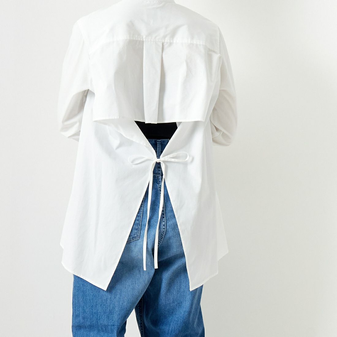 MICA&DEAL [マイカアンドディール] バックドレープリボンブラウス [0124101028] WHITE