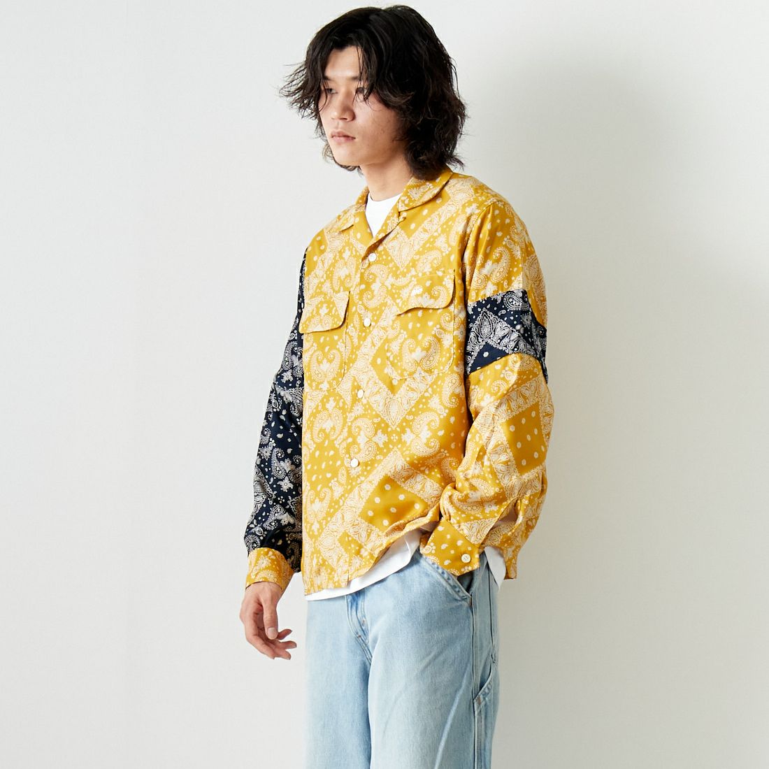 BROWN&&モデル身長：182cm 着用サイズ：M&&