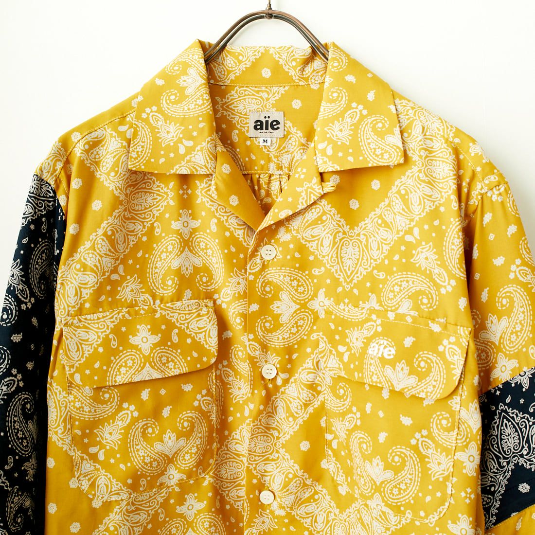 AiE [エーアイイー] ペイズリープリント ZPCシャツ [OT731] BROWN