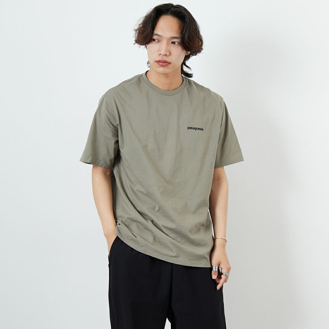 patagonia [パタゴニア] ホーム ウォータートラウト オーガニックTシャツ [37547] RVGN &&モデル身長：179cm 着用サイズ：L&&