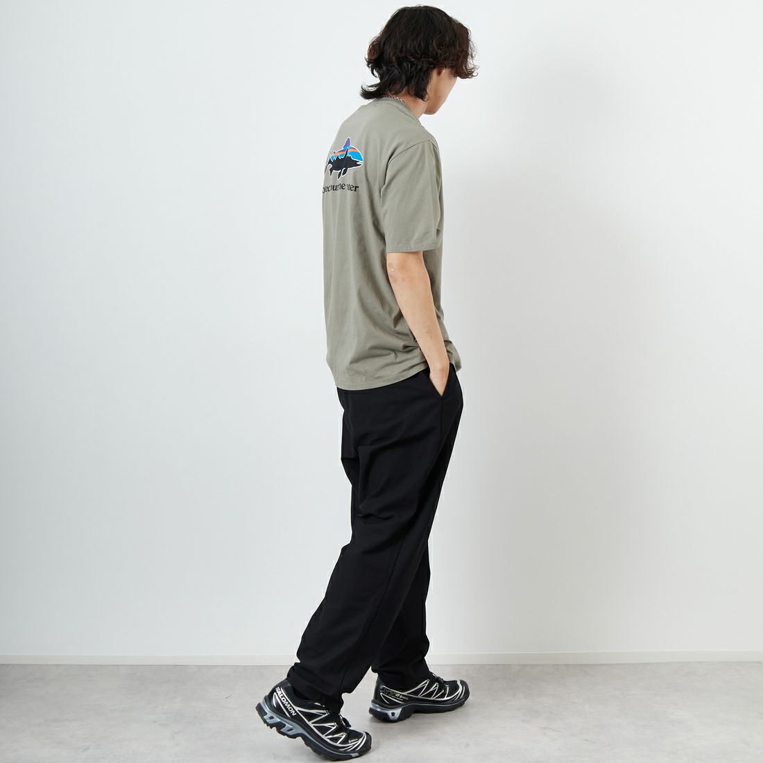 patagonia [パタゴニア] ホーム ウォータートラウト オーガニックTシャツ [37547] RVGN &&モデル身長：179cm 着用サイズ：L&&