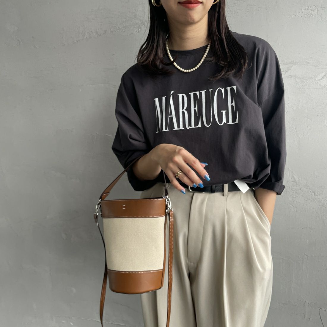 &MyuQ [アンドミューク] LUCIE ミニショルダーバッグ [MCB051] OWHT/CML