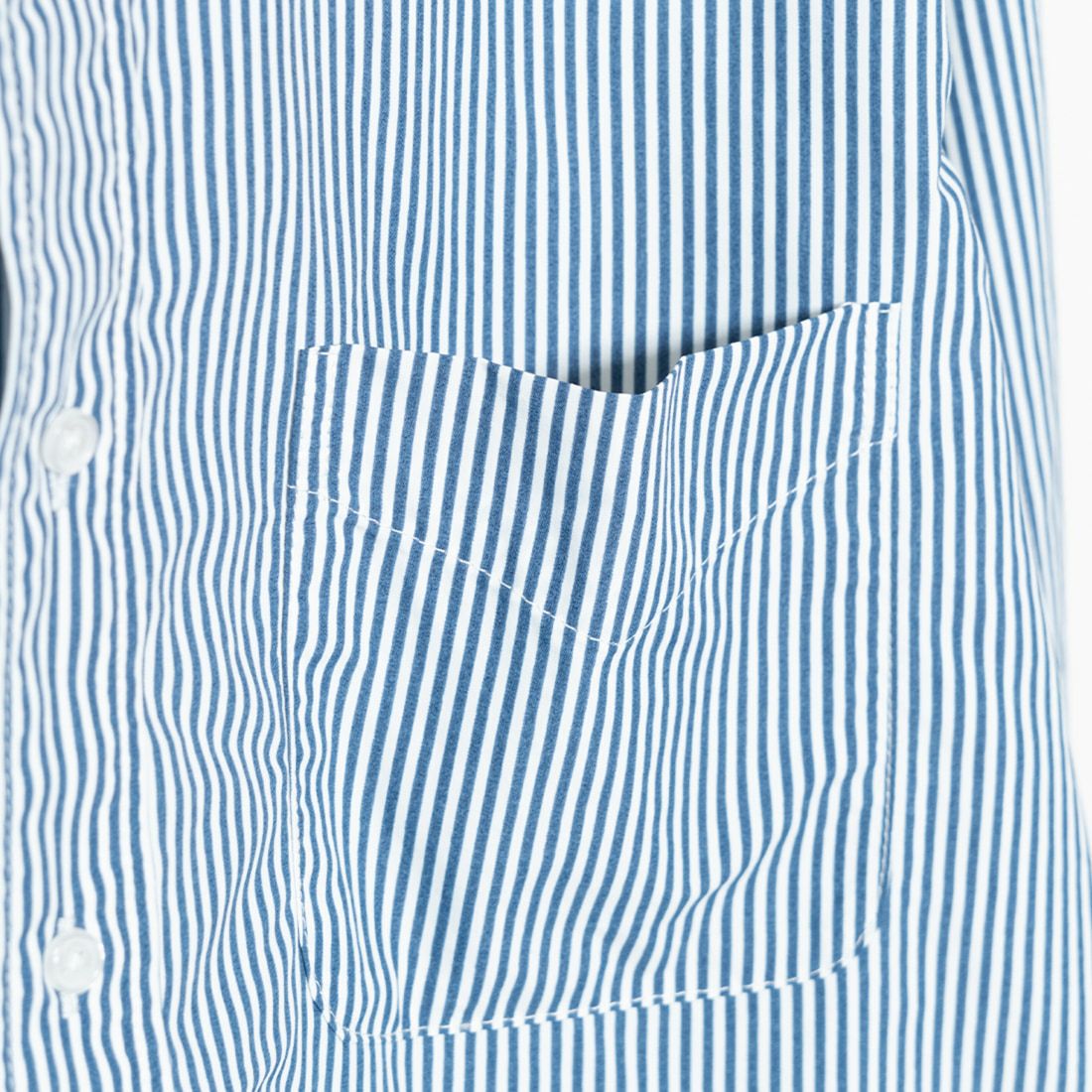 BURLAP OUTFITTER [バーラップ アウトフィッター] ストライプ ボタンダウンシャツ [GNERAL-BD-SHIRT-PRI] WHT/BLU ST