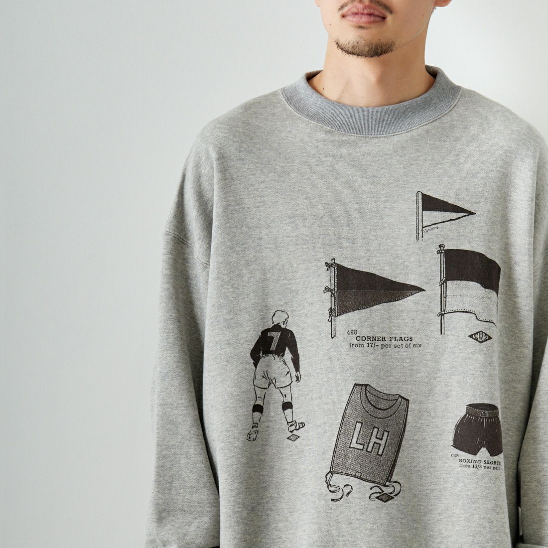 UMBRO HOUSE [アンブロハウス] オールドアーカイブ プリントスウェット [UH0101-M2002C] GREY