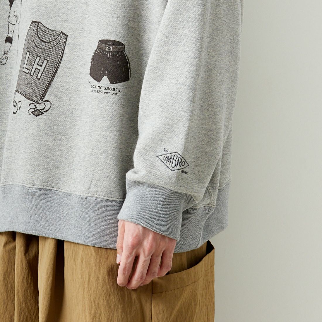 UMBRO HOUSE [アンブロハウス] オールドアーカイブ プリントスウェット [UH0101-M2002C] GREY