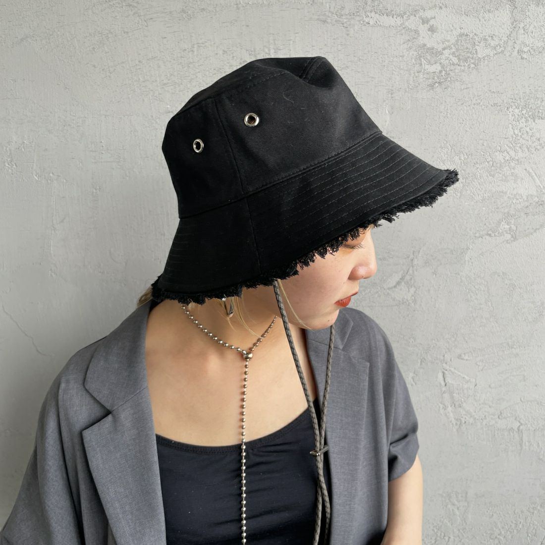 Casselini [キャセリーニ] リバーシブルバケットハット [234-110704] BLACK
