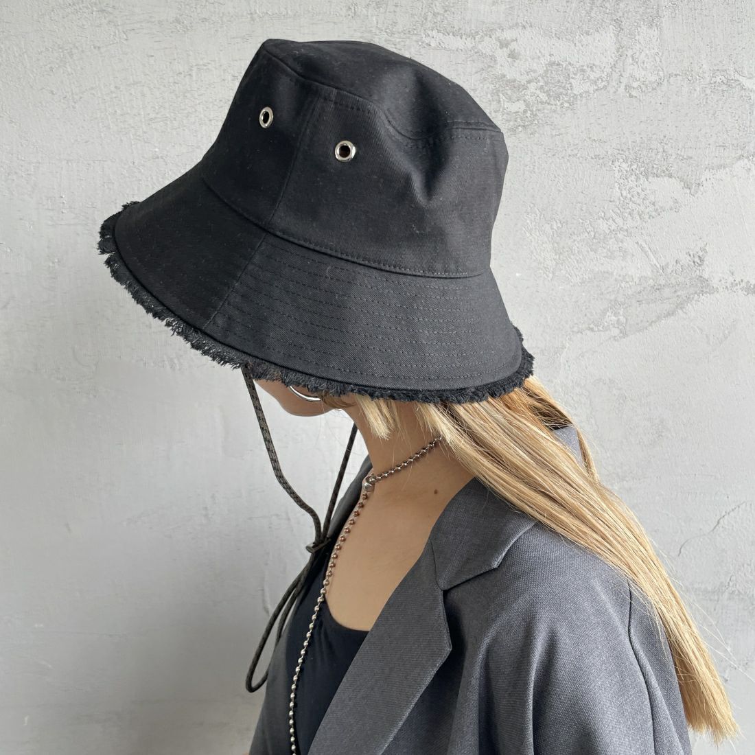 Casselini [キャセリーニ] リバーシブルバケットハット [234-110704] BLACK