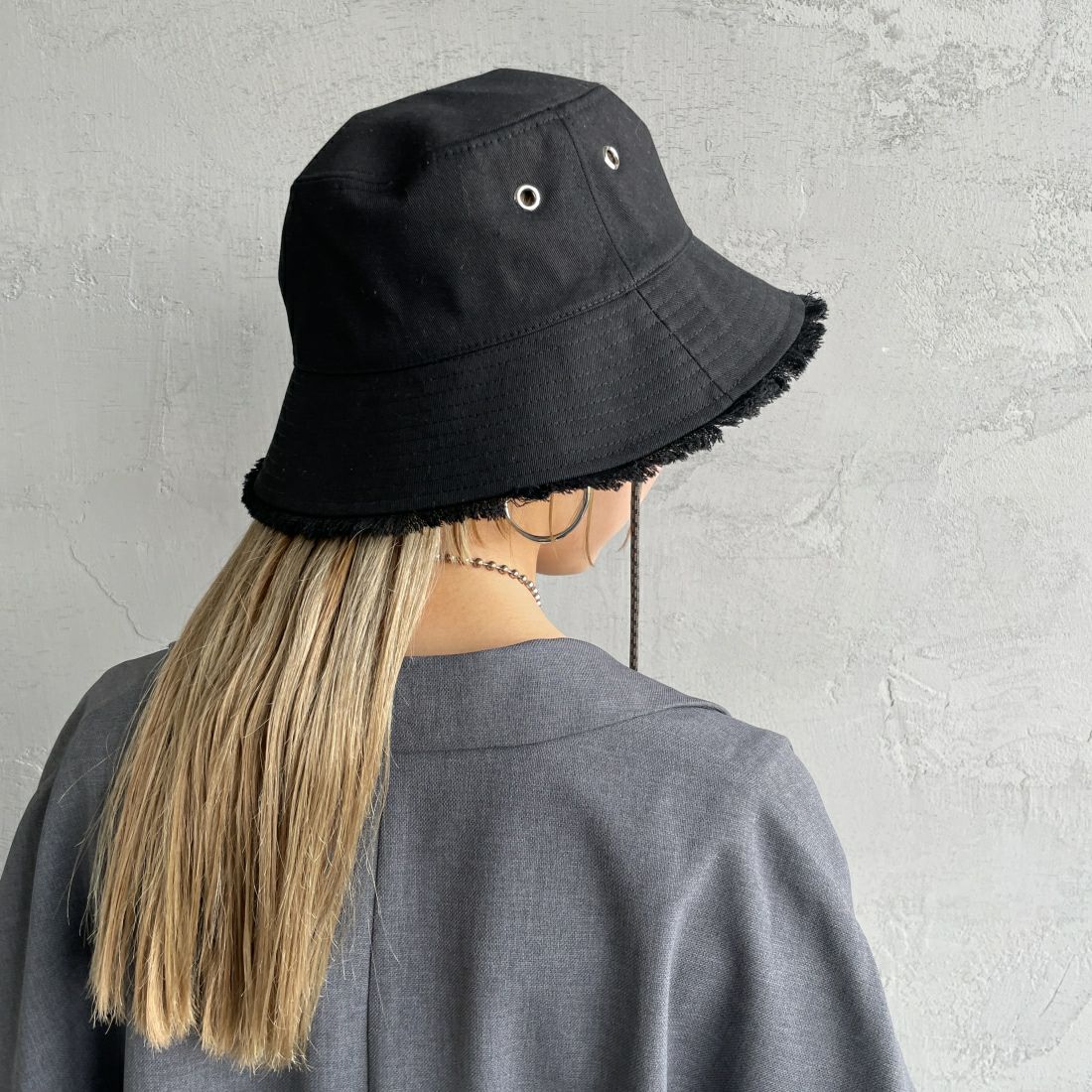 Casselini [キャセリーニ] リバーシブルバケットハット [234-110704] BLACK
