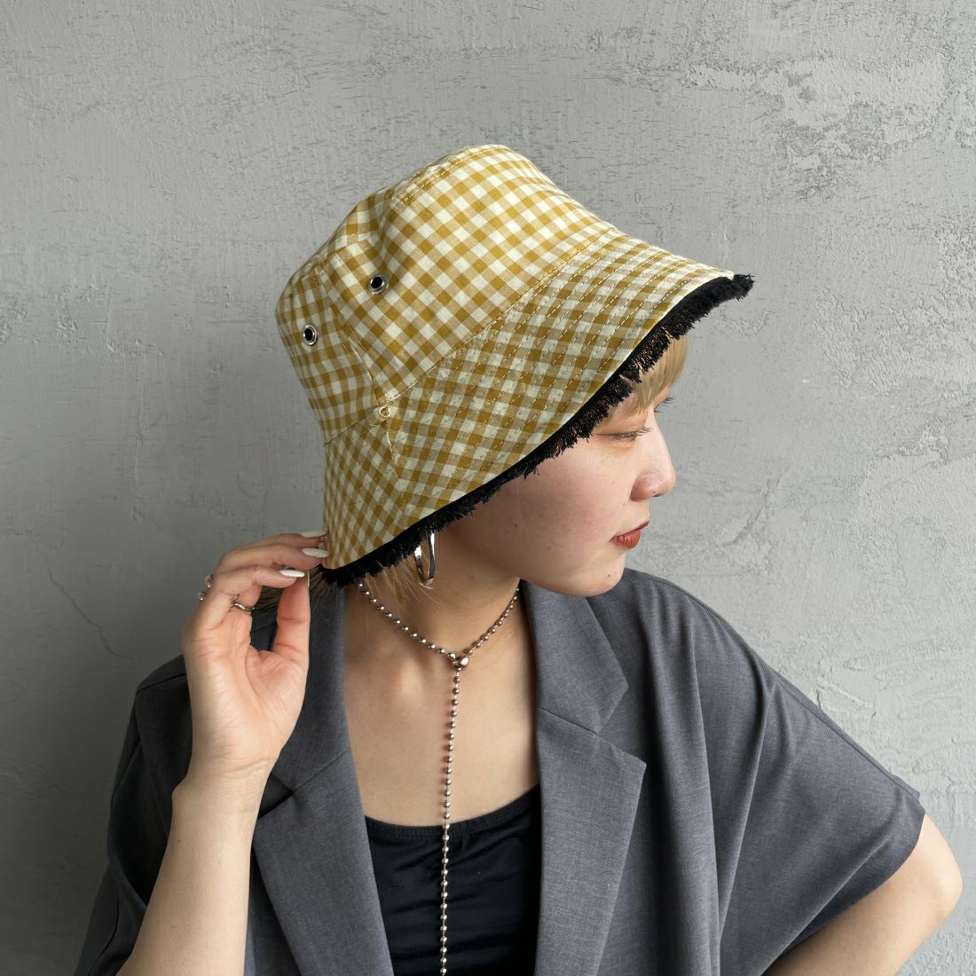 Casselini [キャセリーニ] リバーシブルバケットハット [234-110704] BLACK