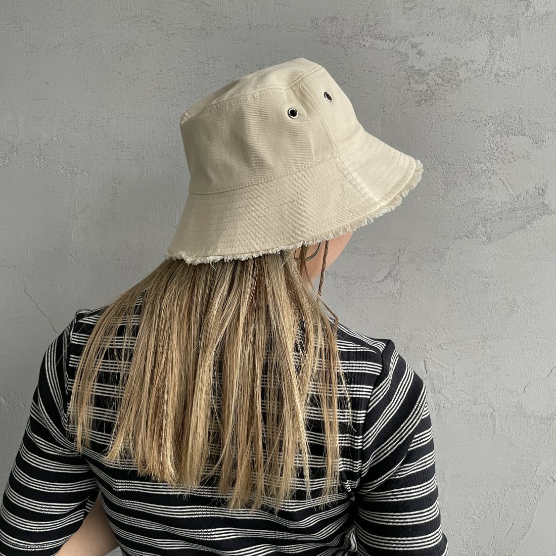 Casselini [キャセリーニ] リバーシブルバケットハット [234-110704] IVORY