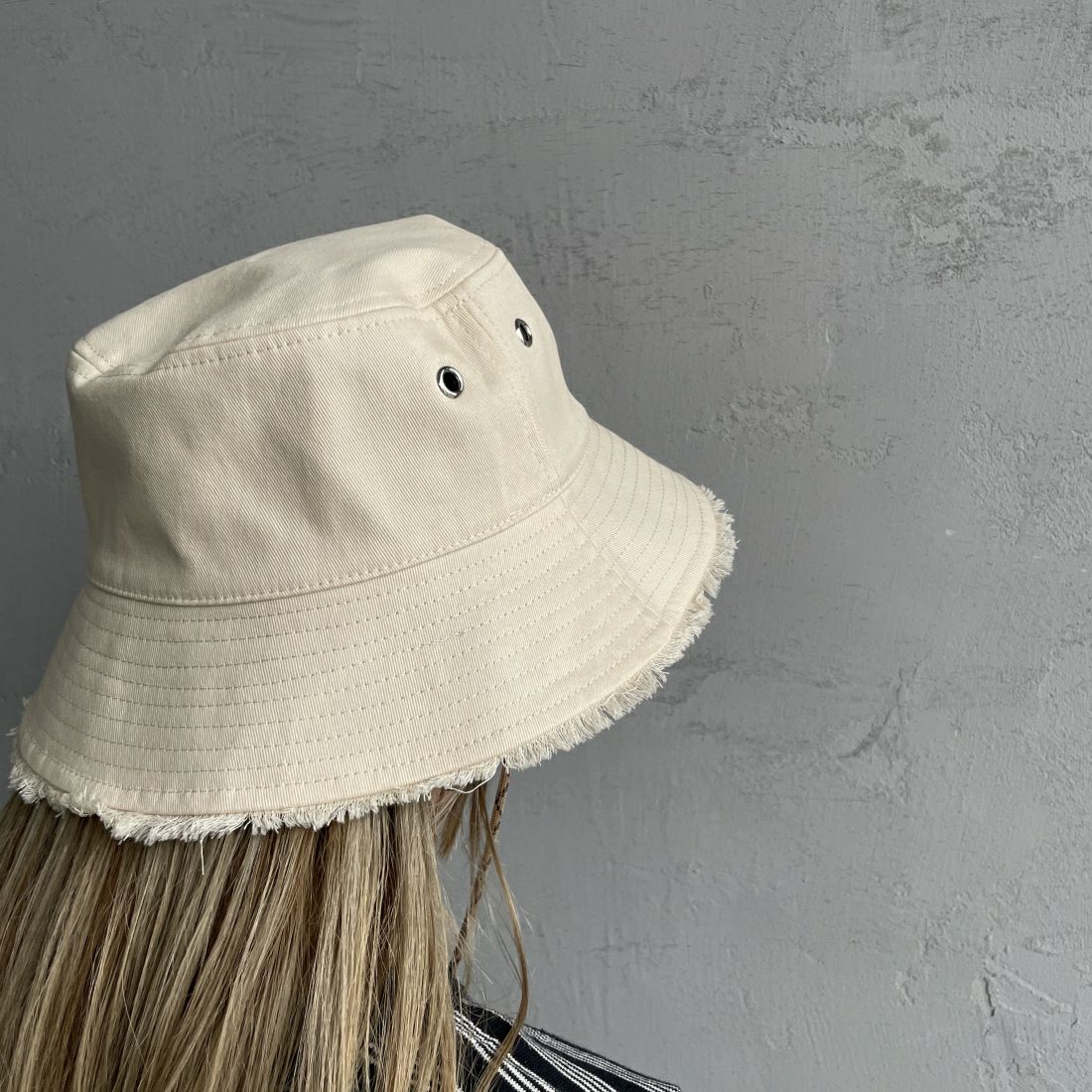 Casselini [キャセリーニ] リバーシブルバケットハット [234-110704] IVORY