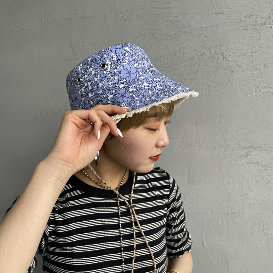 Casselini [キャセリーニ] リバーシブルバケットハット [234-110704] IVORY