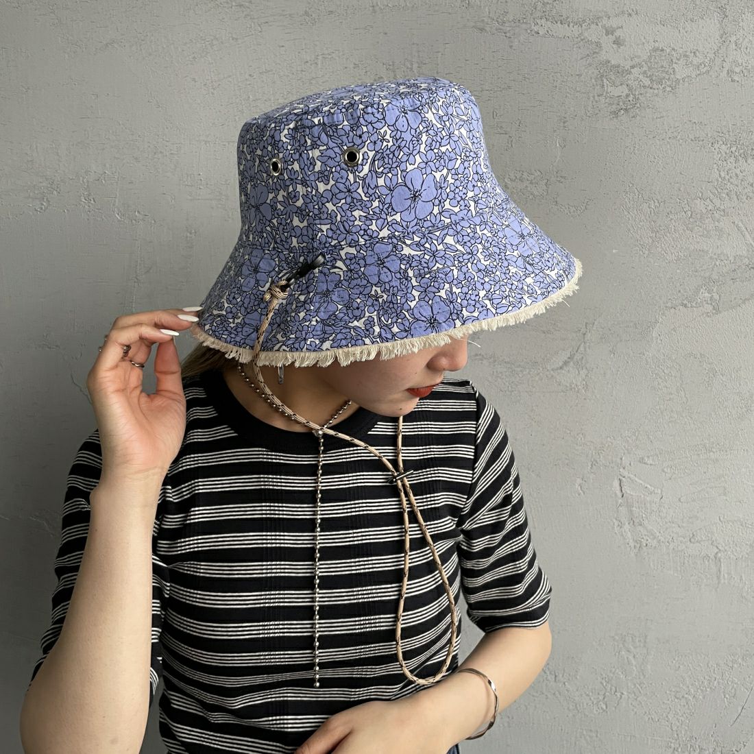 Casselini [キャセリーニ] リバーシブルバケットハット [234-110704] IVORY