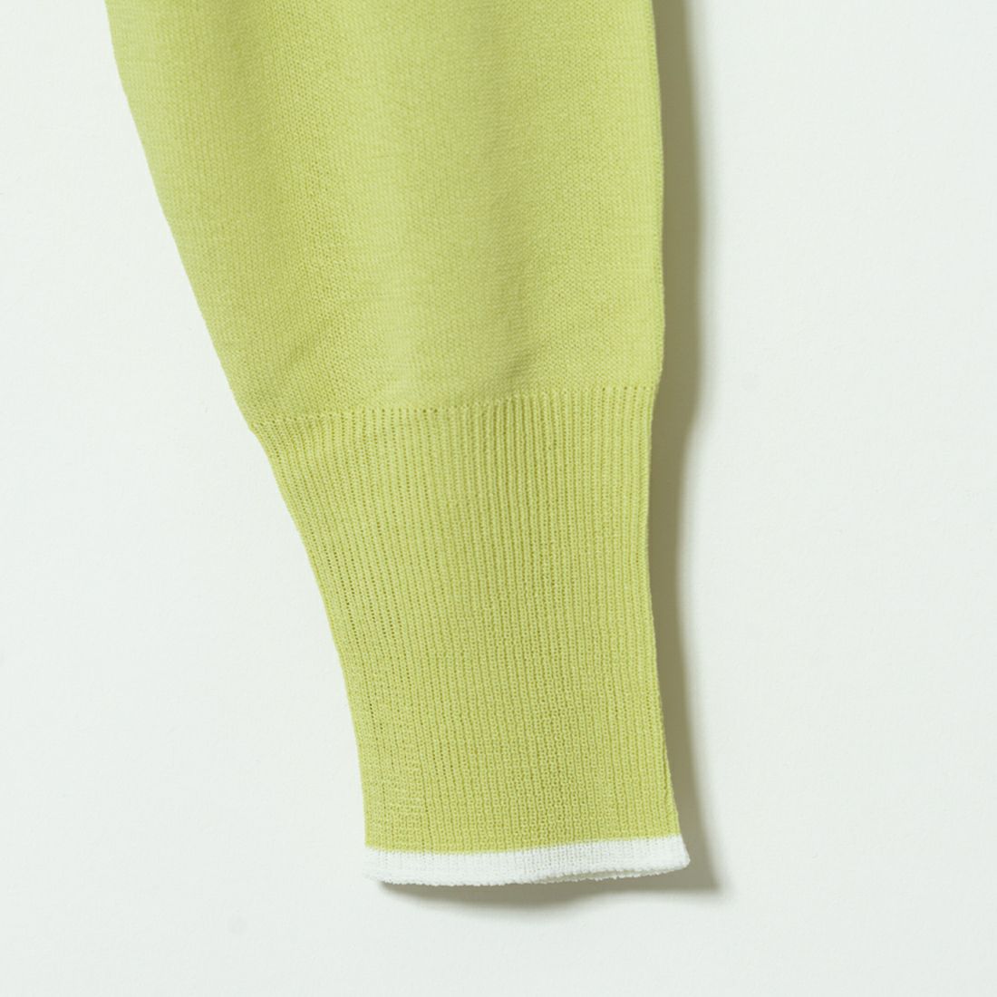 Jeans Factory Clothes [ジーンズファクトリークローズ] 配色ニットカーディガン [116-5024] LIME/OFF