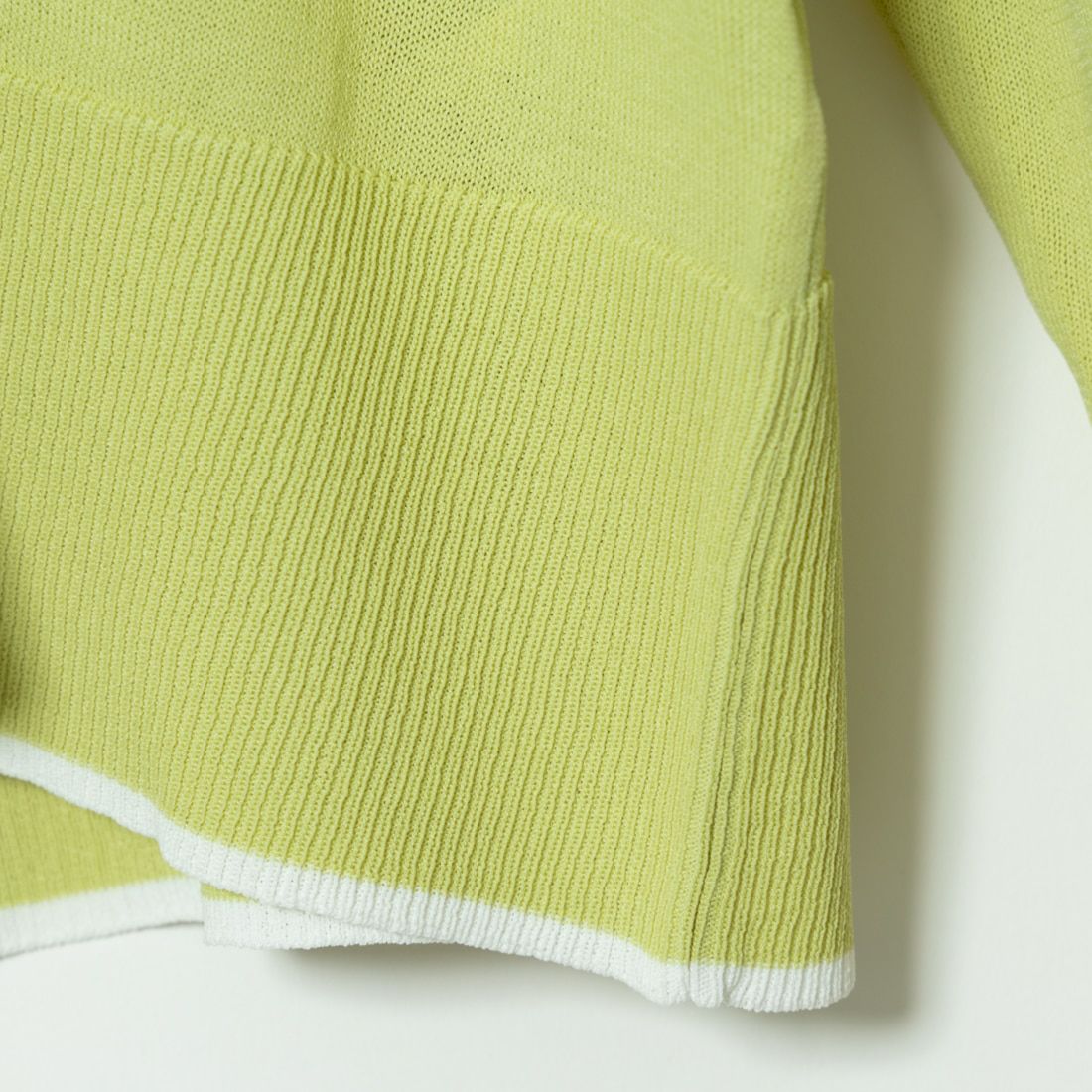 Jeans Factory Clothes [ジーンズファクトリークローズ] 配色ニットカーディガン [116-5024] LIME/OFF