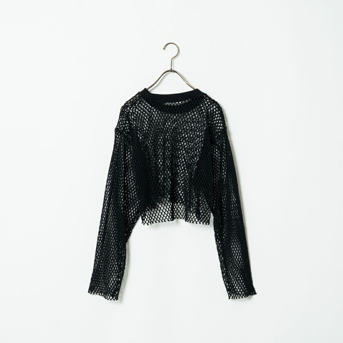 +81 BRANCA [ハチイチブランカ] ビッグメッシュ ロングスリーブTシャツ [81B-24SS-CS19] BLACK