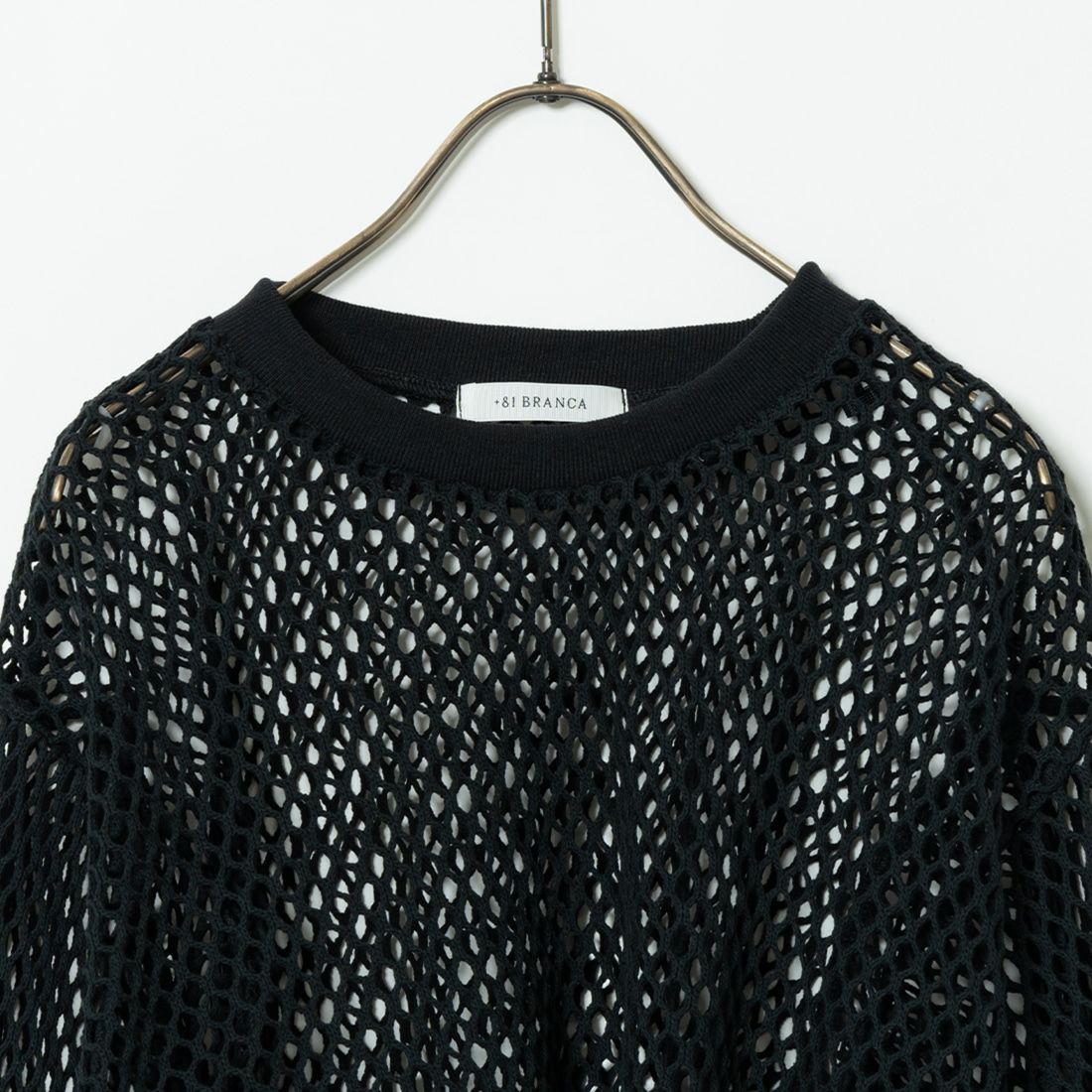 +81 BRANCA [ハチイチブランカ] ビッグメッシュ ロングスリーブTシャツ [81B-24SS-CS19] BLACK