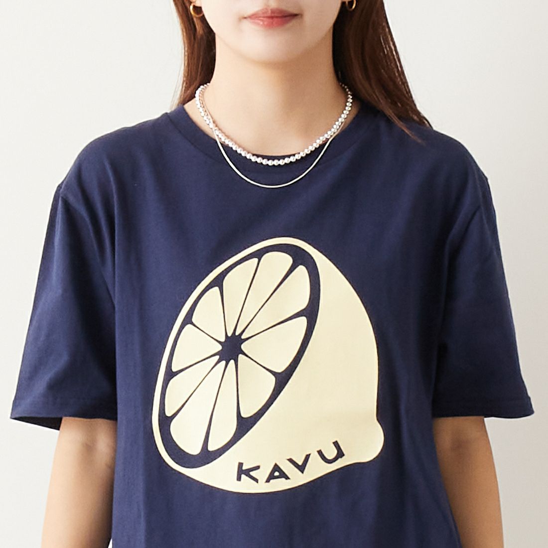 KAVU [カブー] LEMON プリントTシャツ [19821826] NAVY