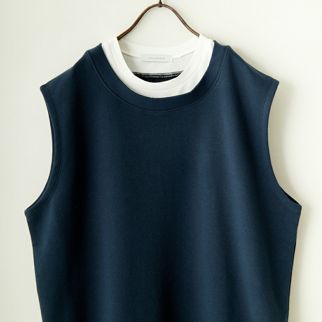 CHIGNON [シニヨン] レイヤード裏毛プルオーバー [8241-155KK] NAVY