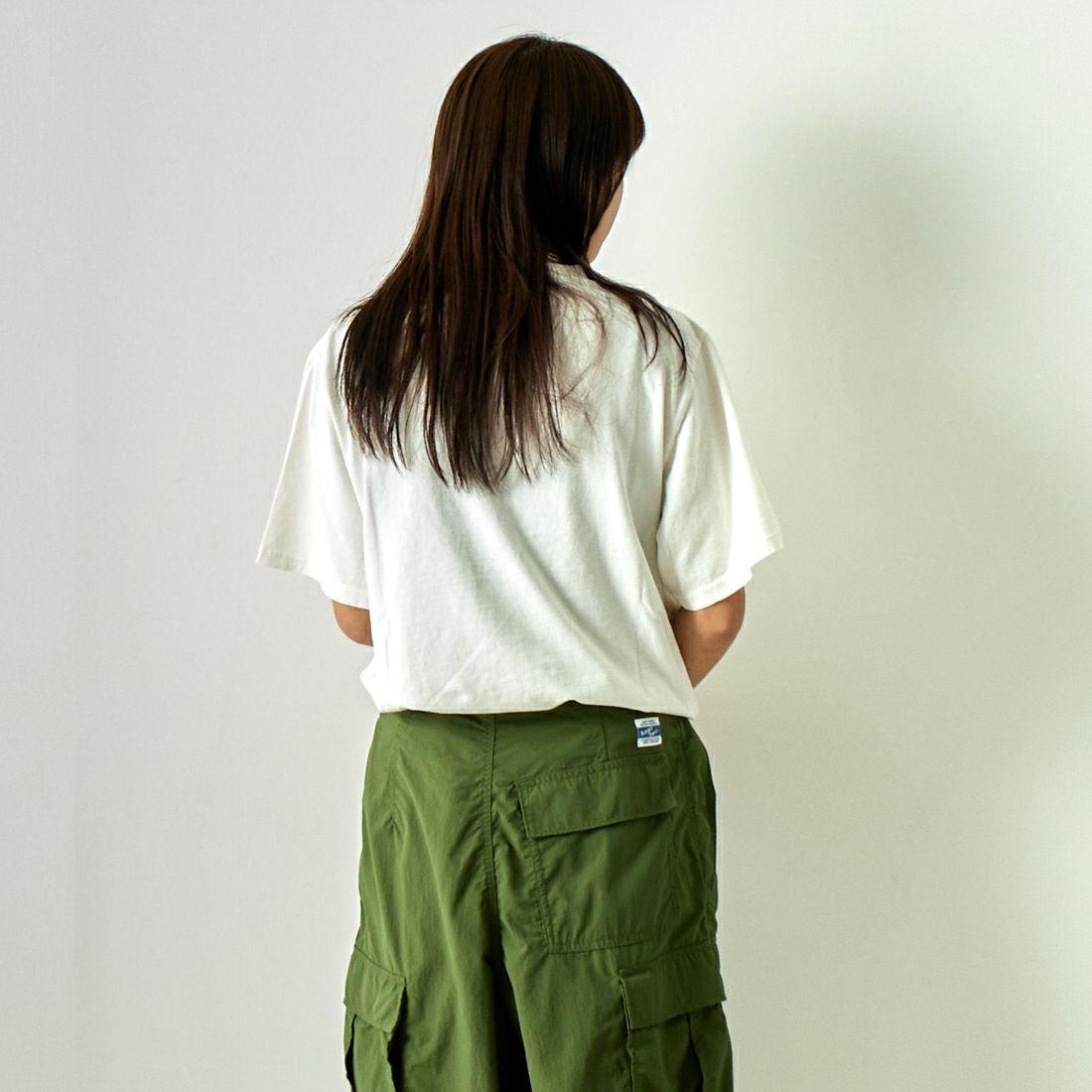 ARMY TWILL SANFORIZED [アーミーツイル サンフォライズド] ナイロンOX カーゴパンツ [AM-2415002] KHAKI &&モデル身長：167cm 着用サイズ：S&&