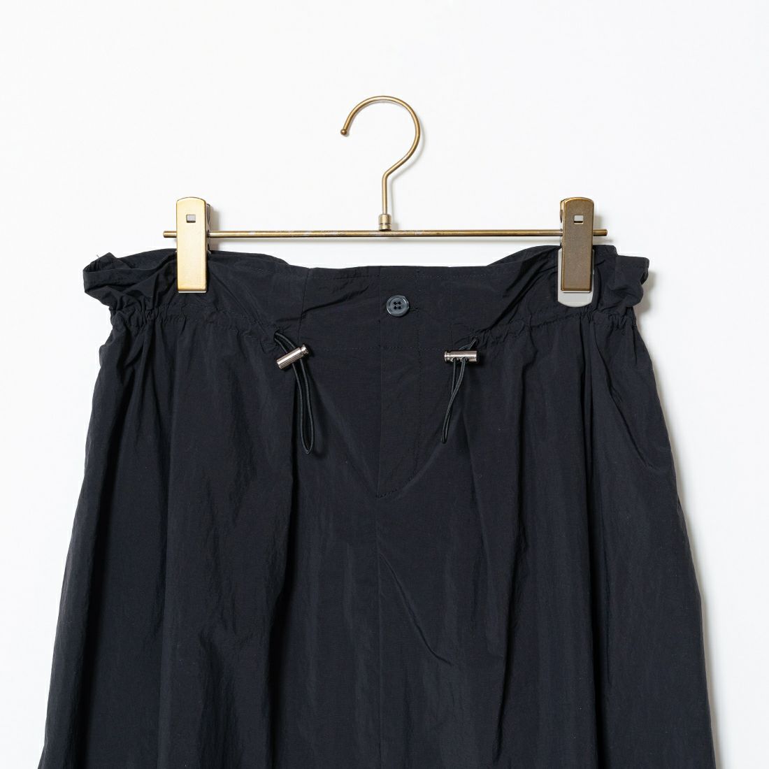 Jeans Factory Clothes [ジーンズファクトリークローズ] ドローコードギャザースカート [21241062] 004 ﾌﾞﾗｯｸ