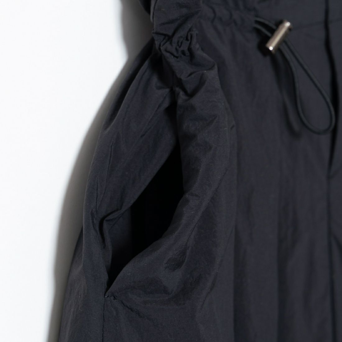 Jeans Factory Clothes [ジーンズファクトリークローズ] ドローコードギャザースカート [21241062] 004 ﾌﾞﾗｯｸ