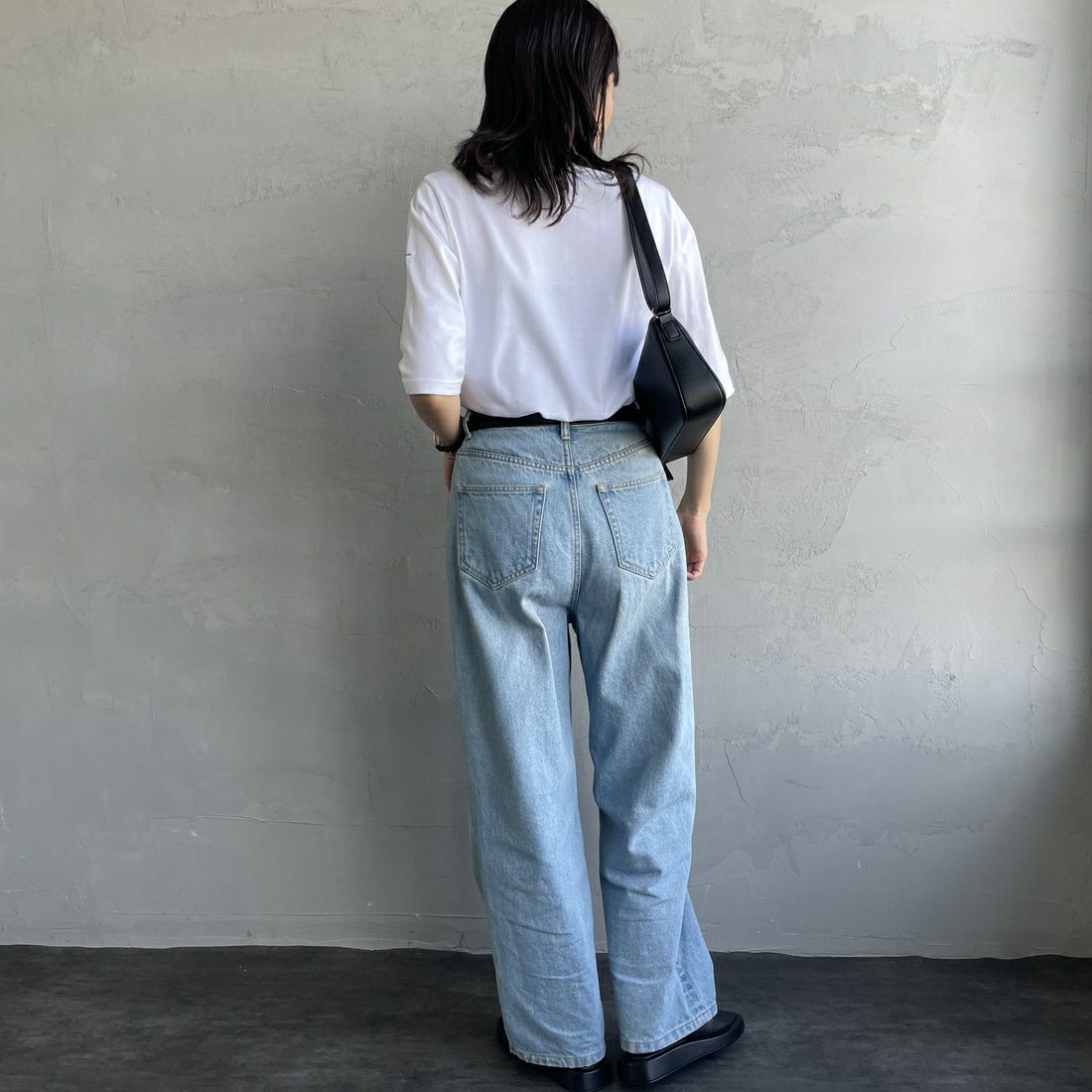 ORCIVAL [オーシバル] ハーフスリーブ ボーダーTシャツ [OR-C0136BFJ] WHITE &&モデル身長：160cm 着用サイズ：2&&