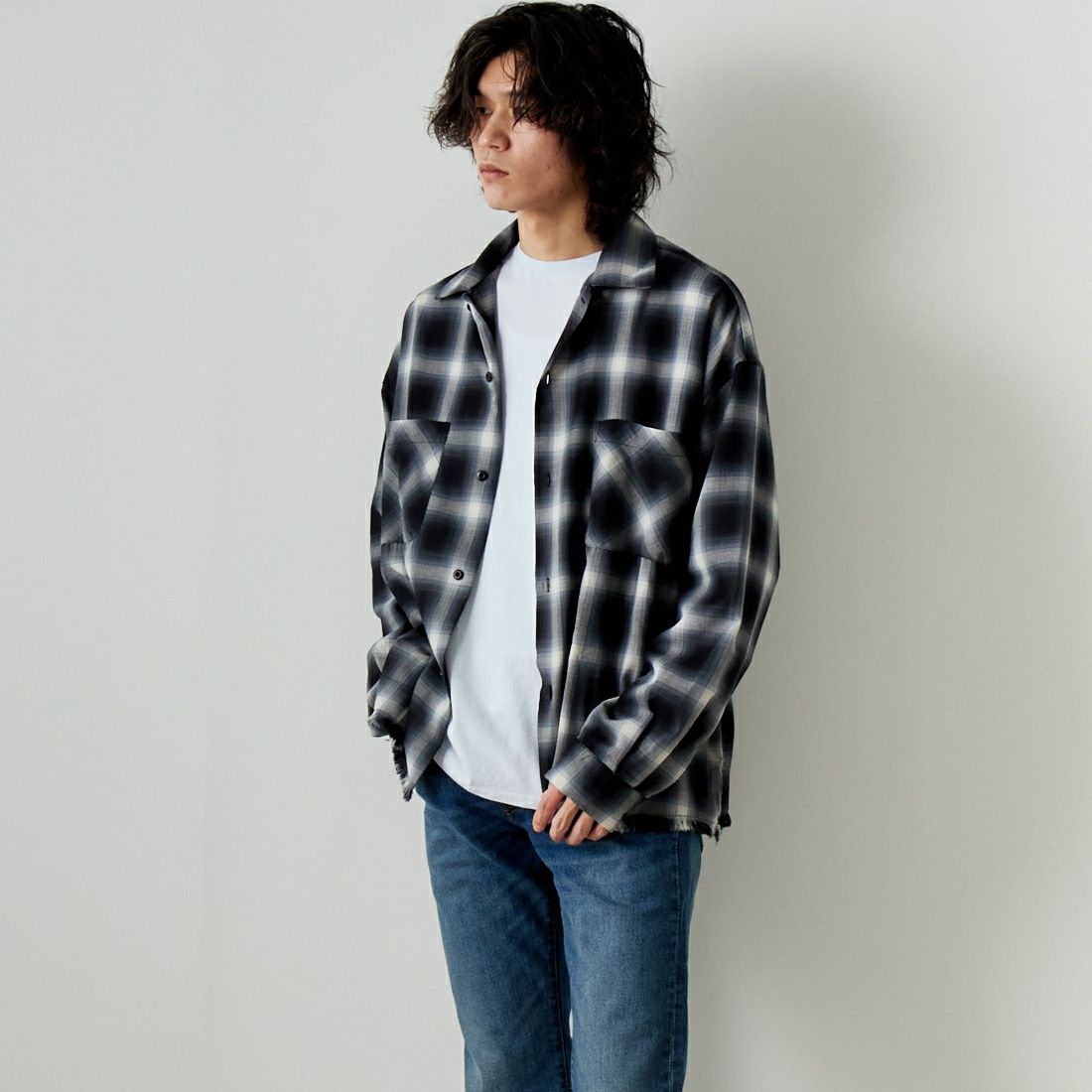 BLK&&モデル身長：182cm 着用サイズ：M&&