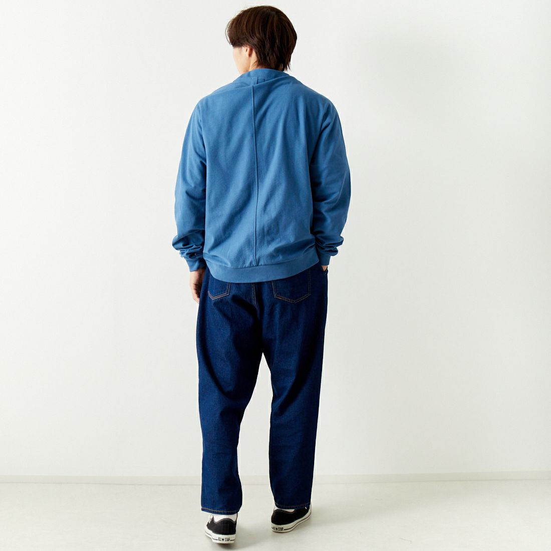 SLICK [スリック] ドライアムンゼン ドルマンスリーブカーディガン [5155843] 225 F.BLUE &&モデル身長：179cm 着用サイズ：2&&