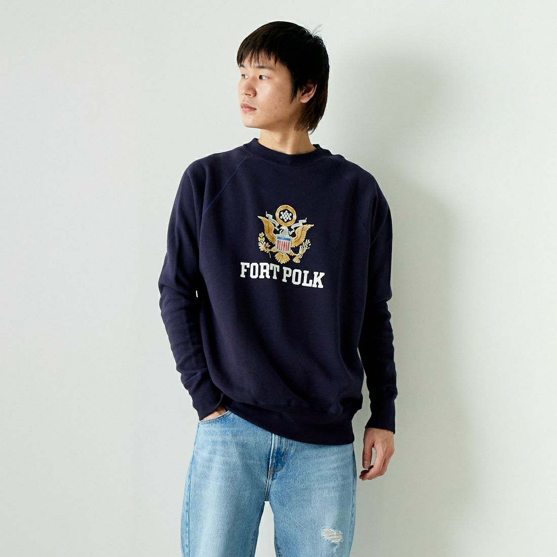 WAREHOUSE [ウエアハウス] フロッキープリントスウェット [409-FORT-POLK]