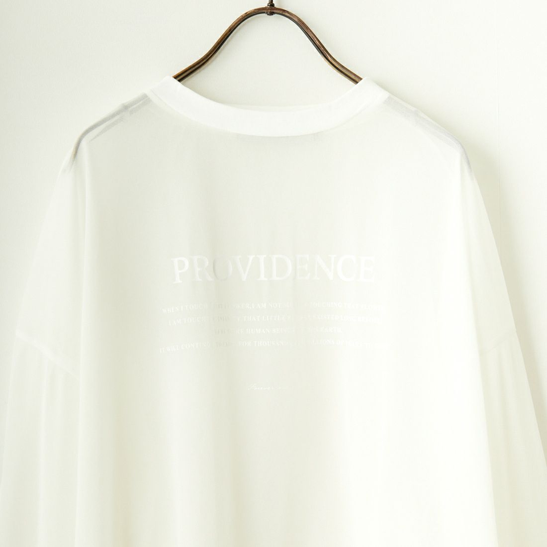 ALLUMER [アリュメール] プリントシアーTシャツ [8141704] 900 WHITE
