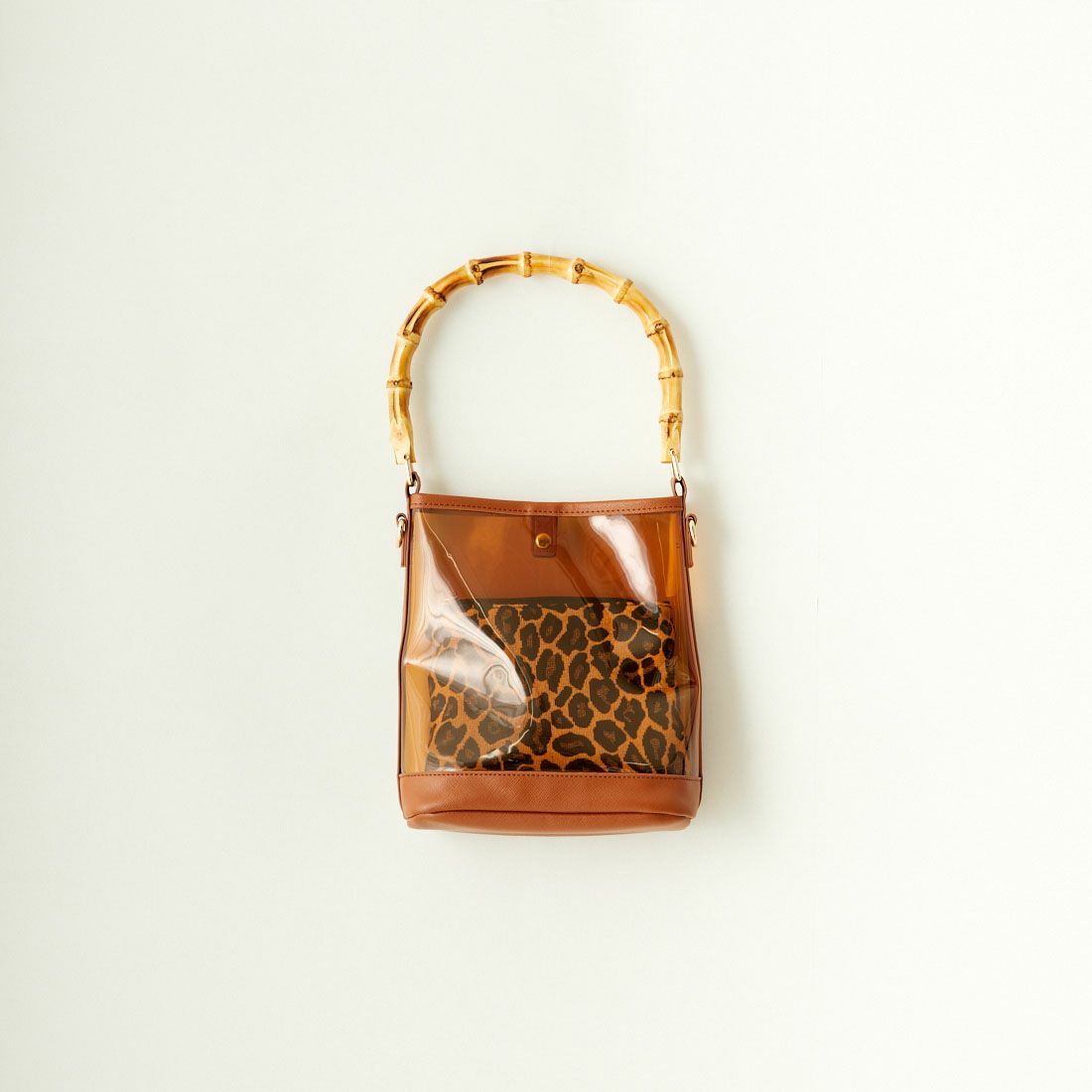 CACHELLIE [カシェリエ] TPU×バンブーハンドル 2WAY バッグ [C8445] BROWN