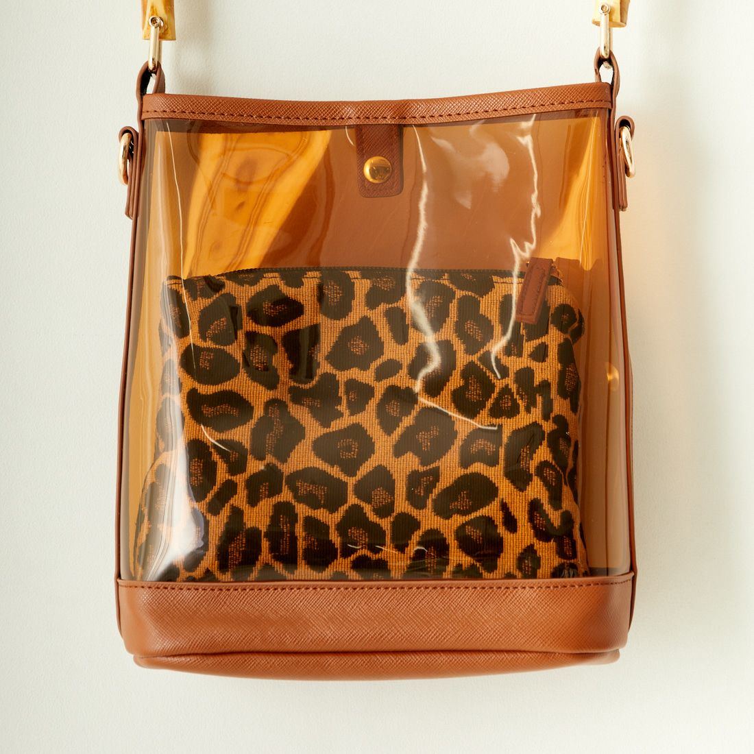 CACHELLIE [カシェリエ] TPU×バンブーハンドル 2WAY バッグ [C8445] BROWN