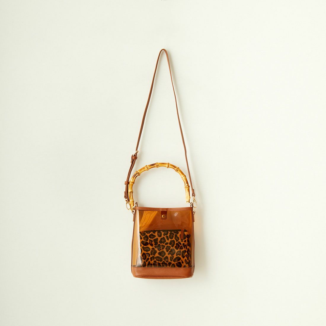 CACHELLIE [カシェリエ] TPU×バンブーハンドル 2WAY バッグ [C8445] BROWN