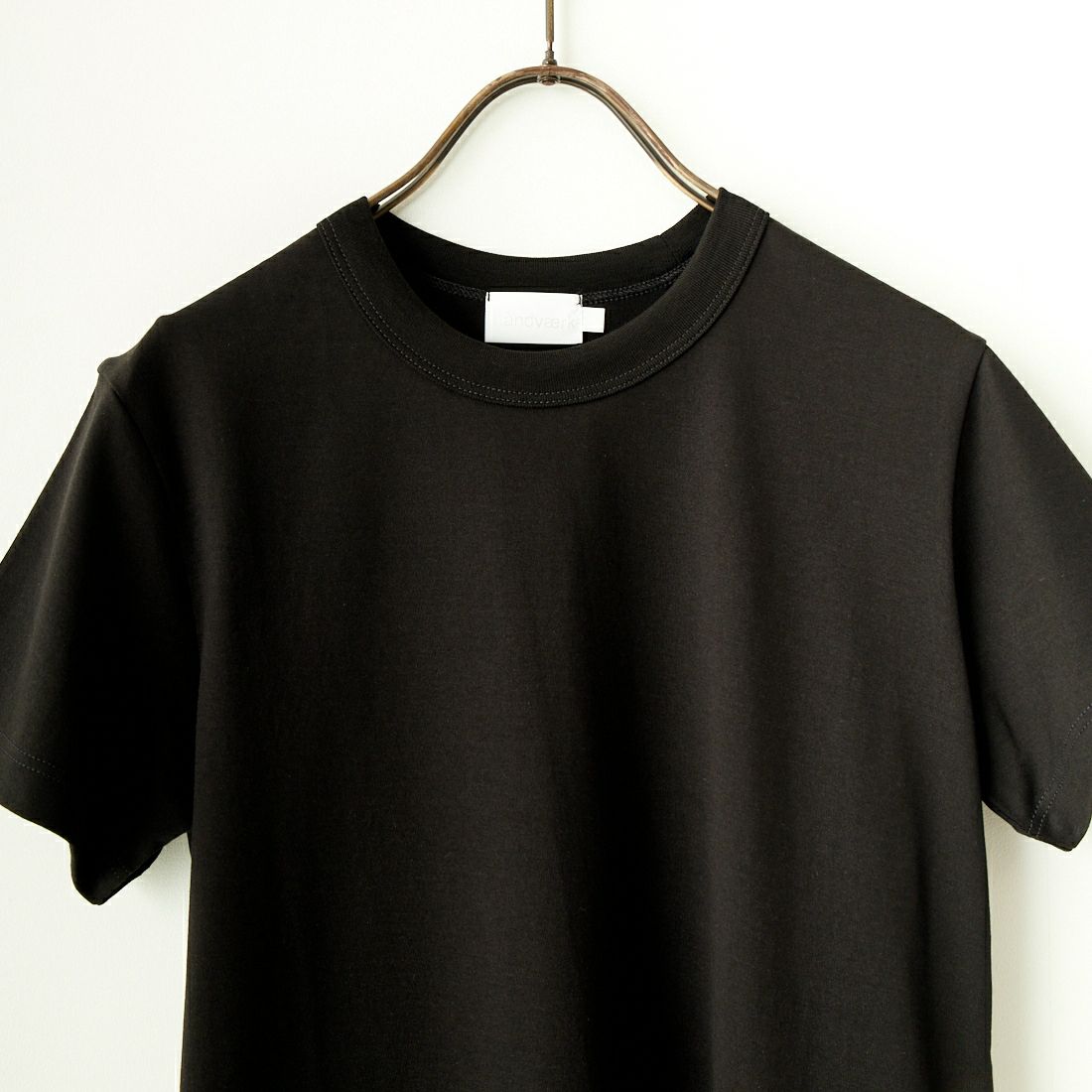 HANDVAERK [ハンドバーク] 60/2 マイクロTシャツ [6225] BLACK