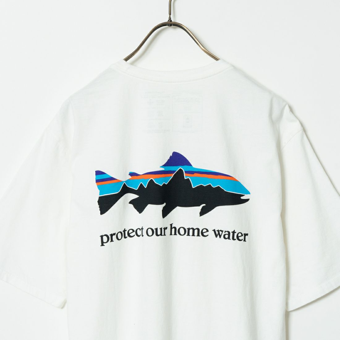 patagonia [パタゴニア] ホーム ウォータートラウト オーガニックTシャツ [37547] WHI