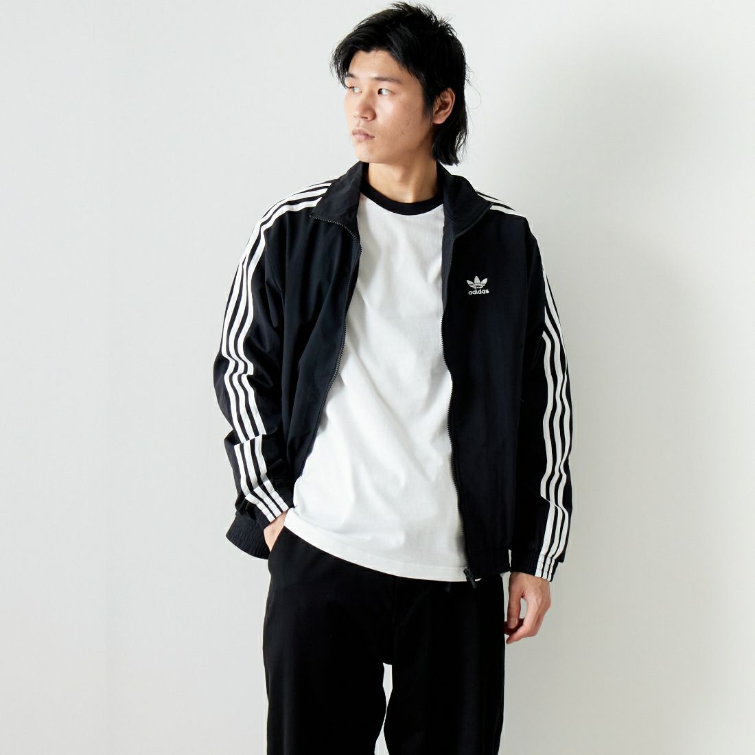 adidas Originals [アディダス オリジナルス] アディカラー ウーブン ファイヤーバードトラックジャケット [JTC68] IT2491 &&モデル身長：182cm 着用サイズ：L&&