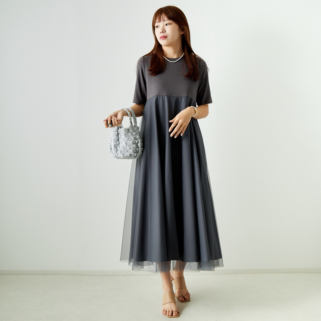 Jeans Factory Clothes [ジーンズファクトリークローズ] チュール切替 