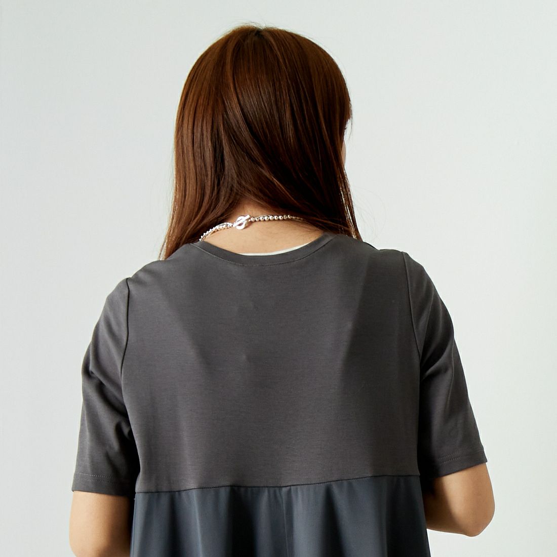 Jeans Factory Clothes [ジーンズファクトリークローズ] チュール切替ワンピース [21241064] 003 ﾁｬｺｰﾙ