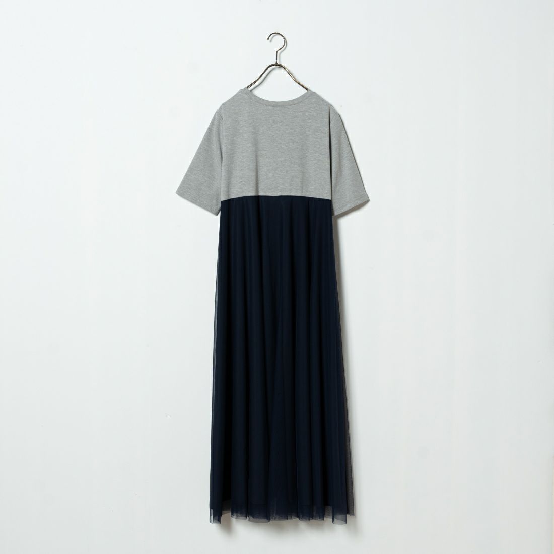Jeans Factory Clothes [ジーンズファクトリークローズ] チュール切替ワンピース [21241064] 006 ｸﾞﾚｰ