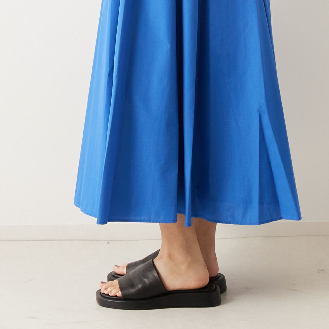 Jeans Factory Clothes [ジーンズファクトリークローズ] ウエストギャザーフレアスカート [21241055] 071 ﾌﾞﾙｰ