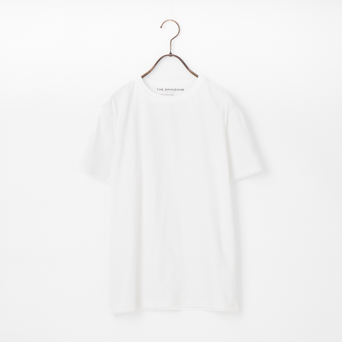 THE SHINZONE [ザ シンゾーン] コットンパックTシャツ [20SMSCU66] 85 W/BORDE &&モデル身長：163cm 着用サイズ：F0&&