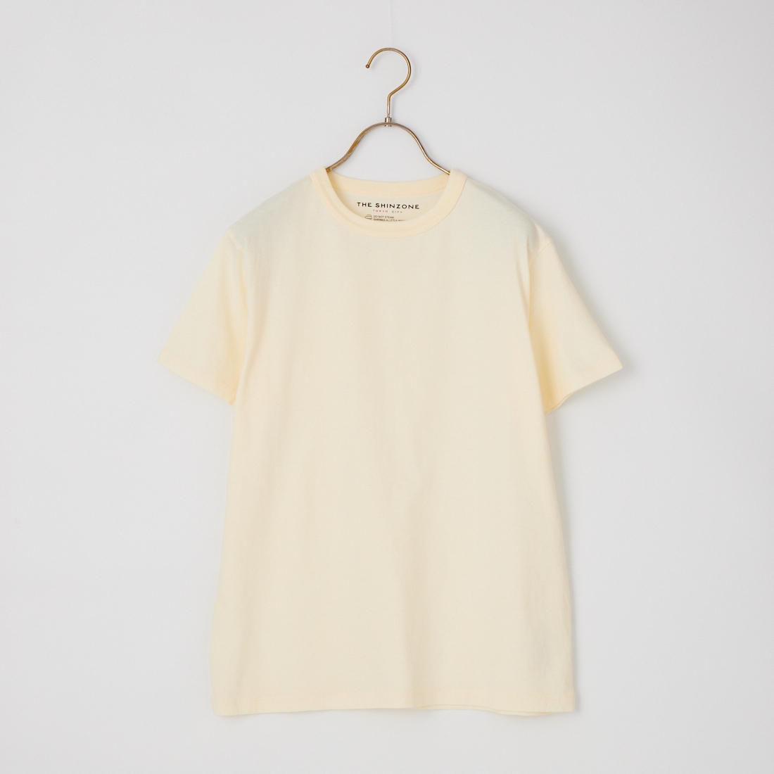 THE SHINZONE [ザ シンゾーン] コットンパックTシャツ [20SMSCU66] 85 W/BORDE &&モデル身長：163cm 着用サイズ：F0&&