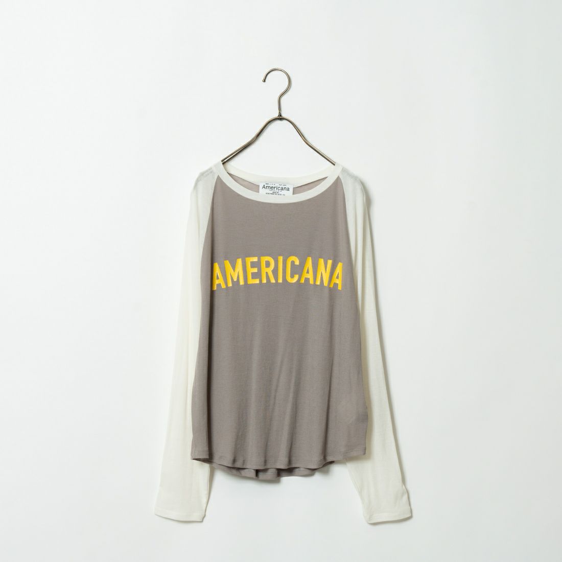 Americana [アメリカーナ] ラグランスリーブ ベースボールTシャツ [BRF-M-709A] ｸﾞﾚｰｼﾞｭ