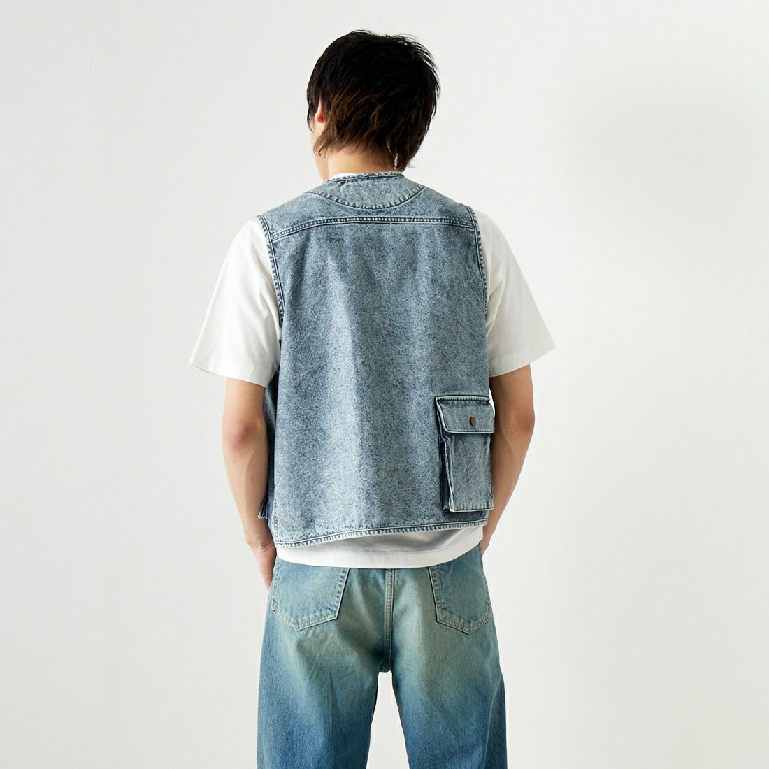 WOOLRICH [ウールリッチ] コーデュラダックベスト [WJVE0018] IB &&モデル身長：182cm 着用サイズ：M&&